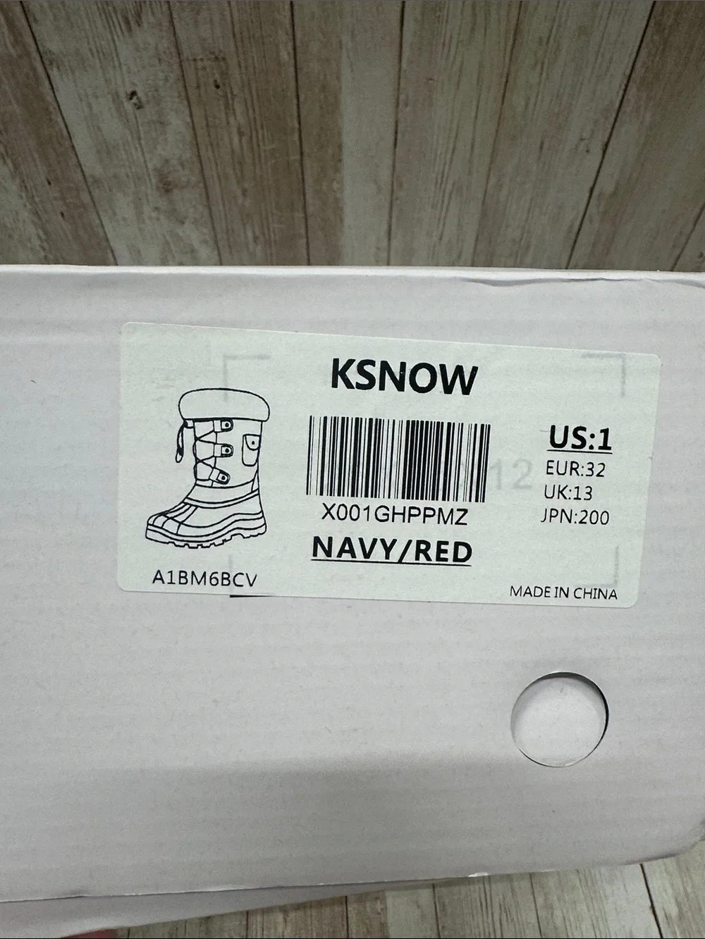 Kids Navy Snow Boots size 1 Dreampairs